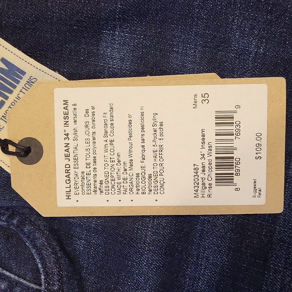 NWT Prana Hillgard jeans mens size 35x34 - Picture 3 of 16
